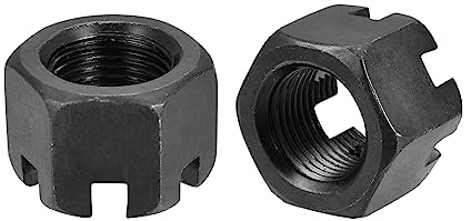 QUARKZMAN Hexagonala spårmuttrar M18 x 1,5 mm, sexkantsmuttrar i kolstål klass 4,8 svart 6 stycken