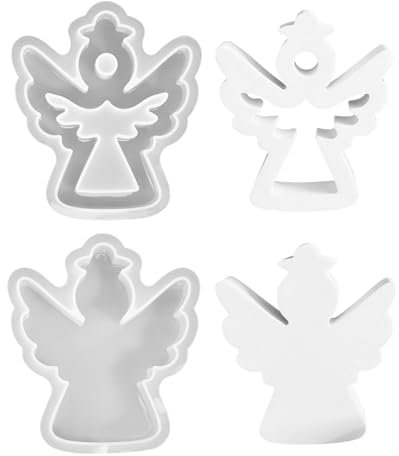 Silikonformen Gießformen Engel, 2 Stück Silikonform Engel, 3D Engel Kerzenformen zum Gießen, Engel Gießformen Silikon, Giessformen Silikon für DIY Kerzen, Seife, Gips, Handwerk, Heimdekoration (A)