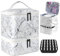 MZSX Nagellack-Organizer, doppellagig, für 30 Nagellackflaschen und 1 LED-Nagellampe, Aufbewahrung Tasche für Nageldesign Zubehör, Kosmetikorganizer für Nagellampe, für Reisen, Heimvorrat
