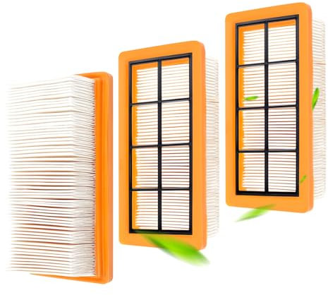 3 Pezzi Filtro Aspirapolvere per Kärcher AD 2, AD 2 Battery, AD 3, AD3 Premium, AD 4, AD4 Premium, AD 3.200, AD 3.000 Kit, per Kärcher KFI 7420 Filtro Plissettato Piatto 6.415-953.0 Accessori