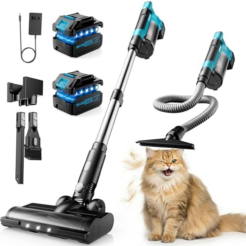 Innopower Aspiradora sin Cable 60 kPa/700 W, Aspiradora sin Cable Potente con Batería de 8000 mAh, Autonomía 70mins, Manguera de 2,3 M, Cepillo Antienredos para Cabello/Alfombras/Pisos