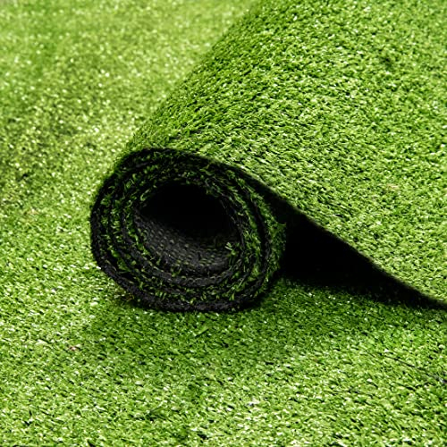 Kunstrasen Rasenteppich für Garten Balkone Terrassen Wintergärten - Höhe: 7 mm Meterware Wasserdurchlässig 100 x 240 cm Grün