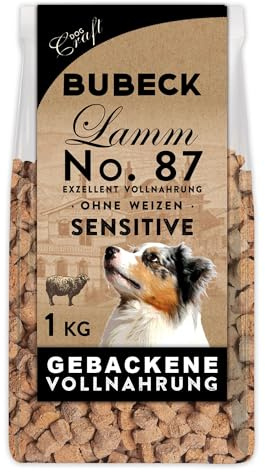 Bubeck | Hundtorrfoder olika sorter | hundmat med lamm, vilt, nötkött, kalkon och anka | hög acceptans för alla raser (lamm, 1 kg)
