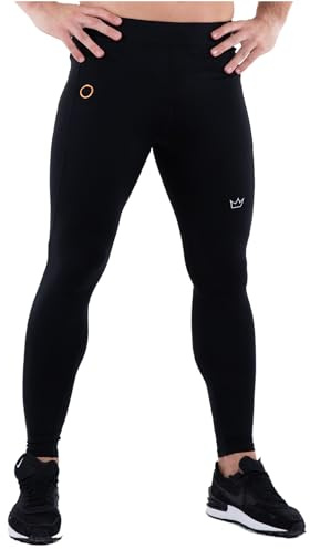 Kapow Men's Performance PRO Compression Leggings with Pockets, 4-Way Stretch Tights for Gym, Running, HIIT & Training
