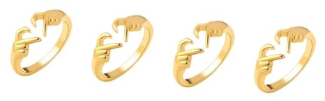 VALICLUD 4pièces Anneau Étreinte Ajustable Pour Femmes Bijoux De Mode Romantiques Anneau De Doigt Symbolisant Amour Et Amitié Pour Anniversaire Mariage