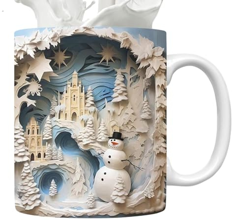 Kristus julmugg – 325 ml Kristus julmuggar pepparkaksgubbe keramik kristus julmugg snögubbe tomtemugg pepparkaksgubbe mugg för vänner