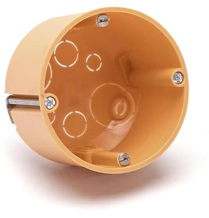 Flush Mounted Switch Box with 1 Key German Standard Orange Ideal for Household Electrical Installations