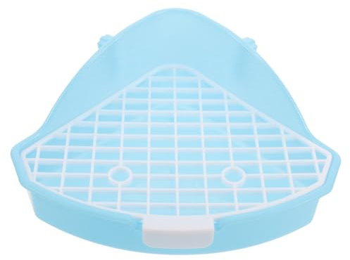 BAZEITFLOW Orinal para Mascotas Bandeja De Plástico para Cobayas Caja De Esquinera para Animales Pequeños Fácil De Limpiar para Hámster Conejos