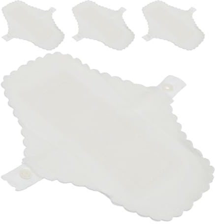 Healvian Compresas de Algodón Reutilizables 4 Piezas, Toallas Sanitarias Lavables con Capa, Transpirables, para Postparto y Uso Diario, Menstruales Cómodos para Mujer