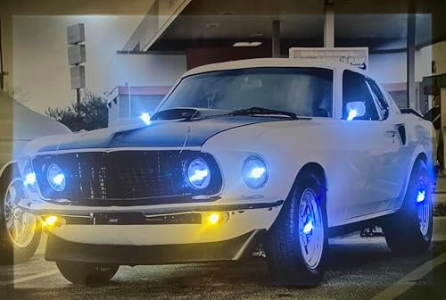 Samarkand - Lights LED-Bild mit Beleuchtung LED- Bilder Beleuchtete Wandbilder 65 x 45 cm Leuchtbild US CAR/OLDTIMER/MUSTANG