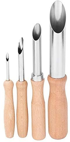 Hilitand 4 Pcs Circular Round Hole Pottery Pottery Clay Tools Clay Round Hole Cutter Pottery Clay Ceramic Tools for Pottery Sculpture Modeling
