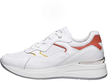 Nero Giardini E010507D Sneakers Donna in Pelle E Tela - Bianco 37 EU