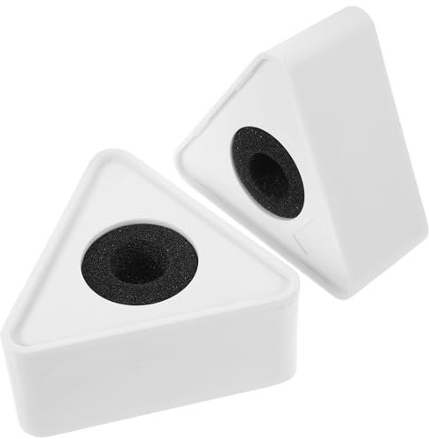 NUOBESTY Logotipo De Micrófono Triangular para Entrevistas Soporte De Micrófono Abs Estación De Bandera Portátil para Mostrar Logotipo Accesorios De De Escritorio