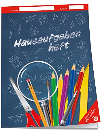 TRÖTSCH - Hausaufgabenheft Grundschule Tafel blau: Schulplaner Hausaufgabenheft Timer Terminkalender