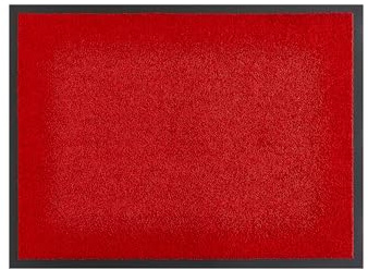 andiamo Verdi - Zerbino per ingresso di casa, ideale come zerbino per interni o come zerbino per esterni coperti, raschietto per porta d'ingresso, 40 x 60 cm, rosso 2