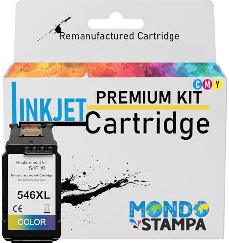Mondo Stampa CL-546XL Cartuccia Rigenerata Colore per Canon Pixma | TS305 TR4550 TR4650 MX495 MG2500 MG3050 MG2555 TS3150 TS3151 MG2950 MG3051 MG2450 TS3350 TS3352 TS3355 TR4551