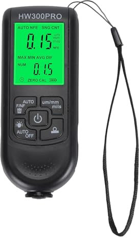 Digital Coating Thickness Gauge, High Precision Car Paint, Thousandths Inch Thickness Gauge (BLACK)