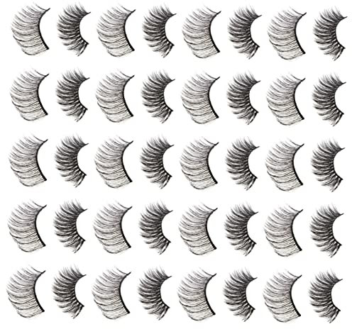 Housoutil 3d Effect False Eyelashes 20 Pairs Natural Look Strip Lashes for Women