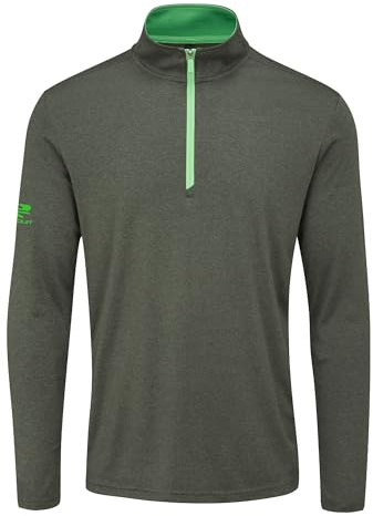 Stuburt Men's Tern Breathable Windproof Moisture Wicking Pullover Sweater, Khaki, L