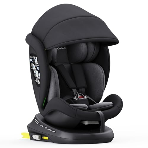XOMAX 946i Kindersitz drehbar 360° mit ISOFIX, Liegefunktion I mitwachsend I 0-36 kg, 0-12 Jahre, Gruppe 0/1/2/3 I 5-Punkt-Gurt und 3-Punkt-Gurt I Bezug abnehmbar, waschbar I ECE R129