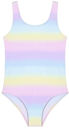 Ewbob Maillot de bain une pièce à séchage rapide pour filles de 5 à 18 ans, 3 rose violet, 9-10 Ans