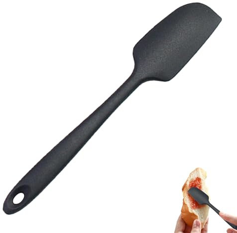 Mini Silicone Spatula,Multifunction Flexible Black Spatulas,Dough Scraper,Easymade Resistant Tool,Easy Clean Non-Stick Pan Spatula Tools,for Cooking Kitchen Baking and Dessert Making
