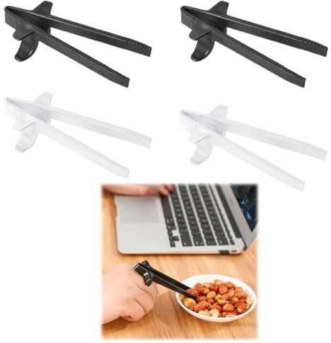 4 Piezas Gamer Finger Sticks, Dispensador de Snacks, Palillos para Dedos, Palillos para Jugadores, Gamer Plastic Snack Food Pinzas Abrazaderas Lazy Auxiliary Sticks
