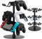 LHMTQVK Universal Controller Holder and Headphone Stand for Nintendo Switch, PS5, PS4, Xbox Series X|S – 3-Tier Rotatable Controller Stand and Headset Holder, Holds Up to 9 Controllers – Gaming Stuff