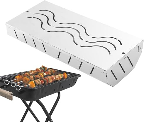 Rökig Box - Grillad Rökt Låda I Rostfritt Stål, Mångsidig Rök Box | Ägare av Träkål För Intensiv Rökarom, Hållbara Grilltillbehör för Kött