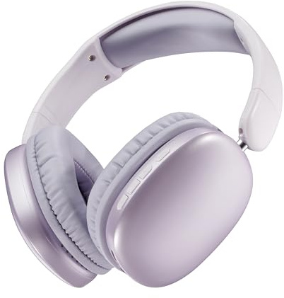 Music Sound Auriculares Inalámbricos Over-Ear MAXI3, Cancelación Activa de Ruido, hasta 35h de REPRODUCCIÓN SIN PAUSAS, Compatibles con Todos los Dispositivos, Carga USB-C, Violeta