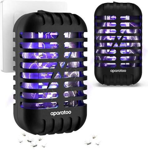 2 Piezas Lámpara Antimosquitos Electrico, Trampa para Mosquitos para Interior, contra Mosquitos, Moscas, Polillas, Lampara Antimosquitos con Luz UV para Cocina, Dormitorio, Comedor