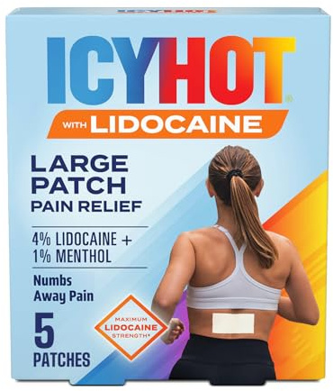 Icy Hot Lidocaine Pain Relief Patches, Max Strength, 5-Ct.