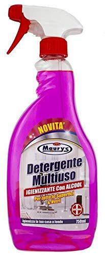 MAURY'S Spray 750ml Multiuso Igienizzante con Alcool per Tutte Le Superfici e i Vetri della Tua Casa