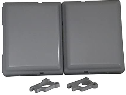 SocketLoc UK Electrical Key Lockable Twin Plug Socket Protector Cover - Grey