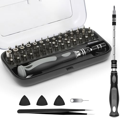 Tournevis De Precision,E·Durable Kit Tournevis De Précision 48 en 1,Mini Set Tournevis Magnétique Outils Bricolage de Réparation Kit, Outil Informatique pour PC, MacBook, iPhone.