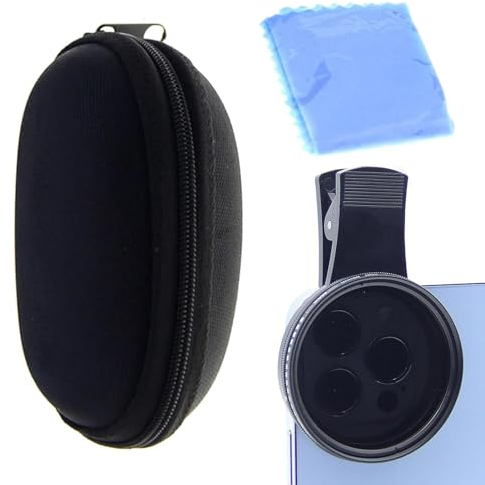 Geonoy Sonnenfinsternis-Kameraobjektivfilter, Sonnenfilter für Smartphone, Sonnenfinsternis-Telefonkamerafilter, universelles Sonnenfinsternis-Smartphone-Objektiv mit Clip, bildverbessernder Filter