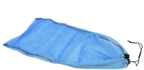 equlup Borsa per rete da sub, Borsa per immersione con coulisse Borsa per attrezzatura in rete Borsa per rete con coulisse Maschera Pinne Borsa per rete da imballaggio per sport (Blu)