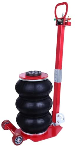 EJUOYO Transmission Jacks Floor Jack Pneumatic Jack 3T 6600lbs Capacity Triple Bag Air Jack Quick Lift Heavy Duty Car Repair Jacks Folding(RED)