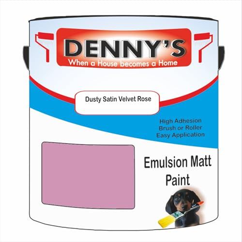 Premium Interior Wall & Ceiling Emulsion Paint – Dusty Satin Velvet Rose – Rich Matt Finish, Durable & Washable, Low Odour, Ideal for Living Rooms, Bedrooms & Hallways (250ML Tin)