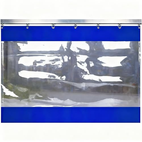 Rideau de bâche en vinyle transparent, séparateur de garage imperméable pour portes de maison, terrasse extérieure et séparation d'atelier