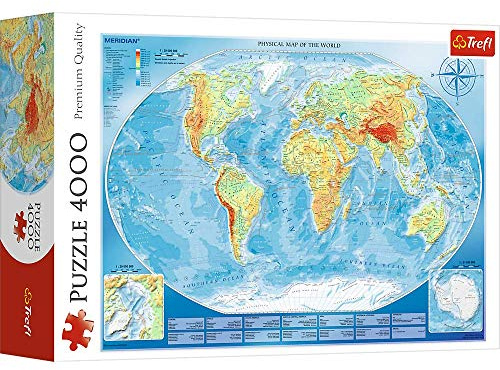 Trefl, Large World Map Jigsaw Puzzle, 4000 Pieces, Premium Quality, for Ages 14 and Up