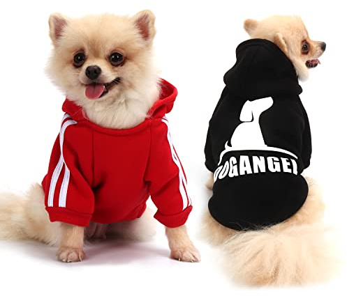 QiCheng&LYS Felpa cane Abbigliamento per cani Maglioni cani Comodo,Traspirante e caldo XS-XXL (Nero/Rosso, XXL)