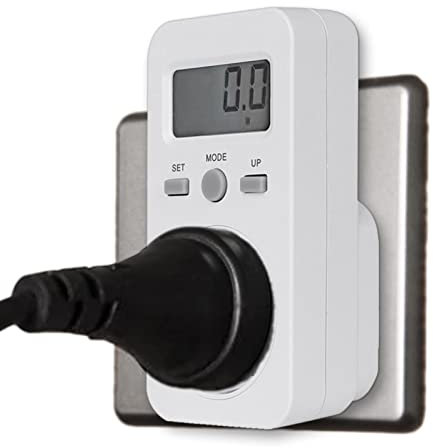 Rosixehird Monitoraggio del consumo di elettricità - Display LCD Consumo di elettricità Spina Monitor Digitale,Contatore dei Costi energetici, consumo di energia e contatore di energia, consumo