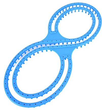 Telar de Tejer 8, Kit Azul con Forma de Sutura de Ganchillo, Agujas de Tejer de Telar Afgano de Plástico para DIY, Manta, Calcetines, Bufanda, Sombrero, Artesanía