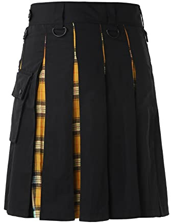 Jupes à carreaux style écossais pour homme Kilt traditionnel tartan irlandais vintage médiéval jupe écossaise tartan kilt individualité vintage gothique mode kendo kilt