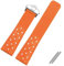 London Craftwork Silikonarmband kompatibel mit TAG HEUER Uhr MONACO CARRERA FORMULA 1 Uhr 22 mm orange silber