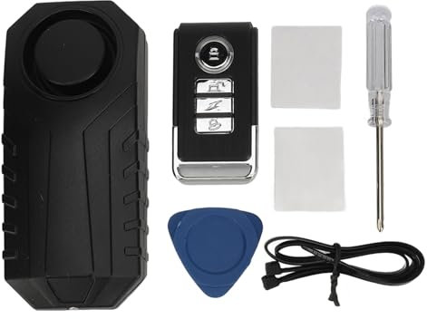 KIMISS Système D'Alarme de Voiture, Alarme de Vélo 113 DB sans Fil Antivol, Capteur de Mouvement, Alarme de sécurité du Véhicule, étanche IP65 avec Télécommande pour Vélo Moto
