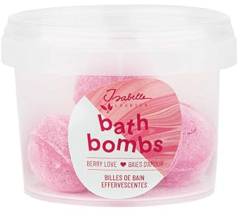 Isabelle Laurier - Set di 5 bombe da bagno effervescenti - Palline da bagno con 98% di ingredienti naturali - profumo di lampone