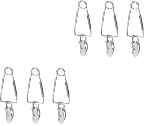 MUSISALY 6pcs Stainless Steel Food Serving Clip Ergonomic Spring Tongs for Shellfish Escargot One-Hand Heat Resistant for Kitchen Dining Use