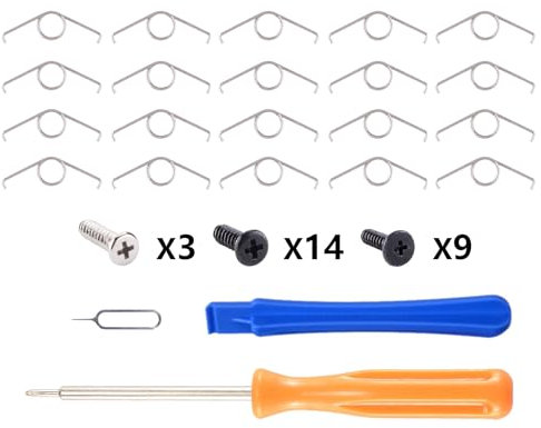 eXtremeRate 10 Paires Ressort Gâchette L2 R2 pour ps5 Manette BDM-030 BDM-040,Accessoires Manette de Remplacement avec Kit d'Outils de Réparation&Tournevis&Levier&Vis pour ps5 Controller